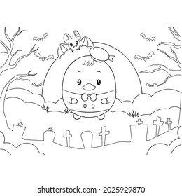 Halloween Coloring book for kids