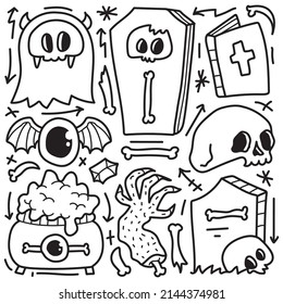 halloween coloring doodle cartoon design