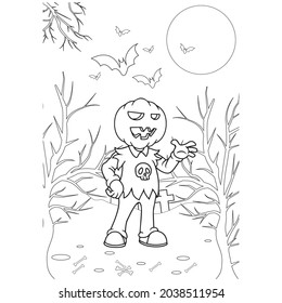 Halloween coloring page for kids