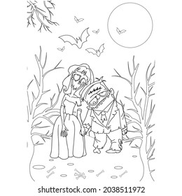 Halloween coloring page for kids