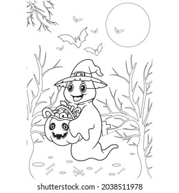 Halloween coloring page for kids