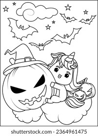 Halloween coloring page for kids