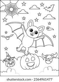 Halloween coloring page for kids