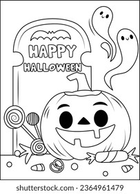 Halloween coloring page for kids