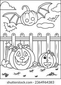 halloween coloring page for kids