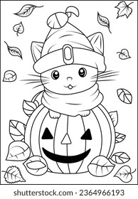 halloween coloring page for kids