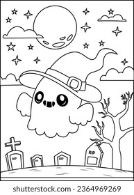 halloween coloring page for kids