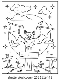 halloween coloring page for kids