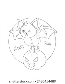 Halloween coloring page for kids