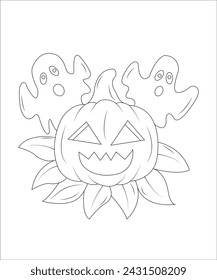 halloween coloring page for kids