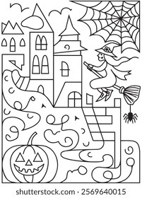 halloween coloring page for kids

