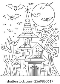 halloween coloring page for kids
