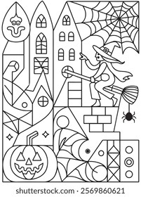 halloween coloring page for kids
