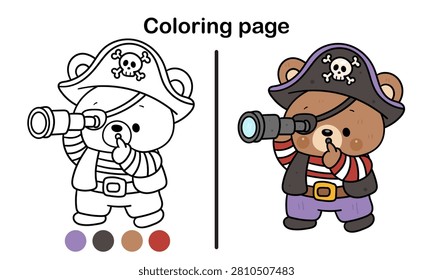 Halloween Coloring pages Teddy
