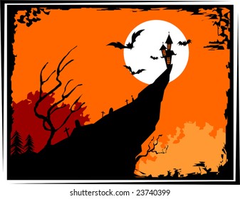 Halloween in colour background	