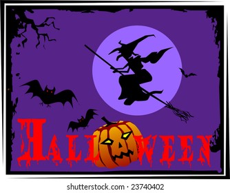 Halloween in colour background	