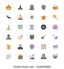 Halloween Colour Line Icon Set