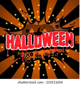 halloween comic speech Bubble. Vector illustration