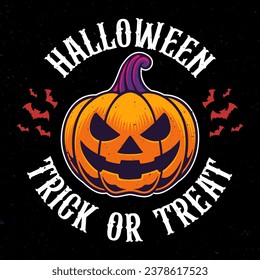 Halloween is coming. Isolated Pumpkin vector design