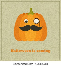 Halloween is coming retro greeting card. Eps 10