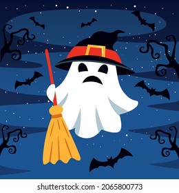Halloween Concept With Cartoon Character