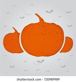 Halloween concept with paper cut into shape, pumpkin.