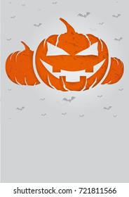 Halloween concept with paper cut into shape, pumpkin.