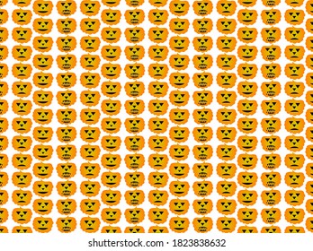 Halloween Concept pattern with pumpkins. Editable eps Vector file.