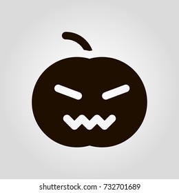 Halloween concept pumpkin isolated flat vector icon