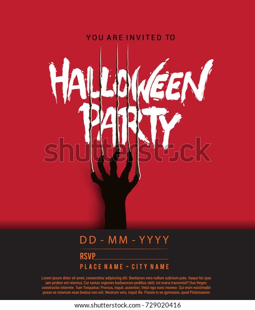 Halloween Concept Scratching Marks On Orange Stock Vector (Royalty Free