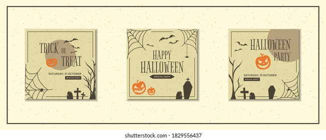 Halloween Concept Social Media Post Template