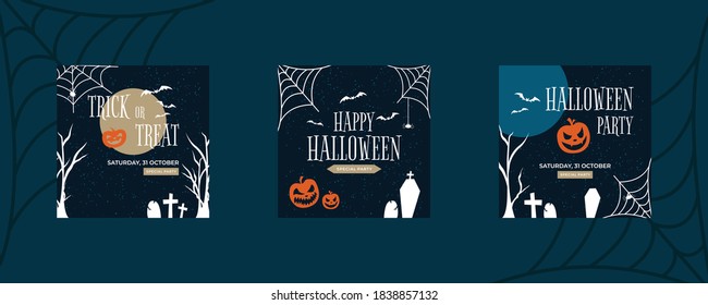 Halloween Concept Social Media Post Template