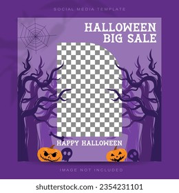 Halloween Concept Social Media Stories Feed Post Template