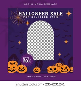Halloween Concept Social Media Stories Feed Post Template