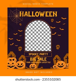 Halloween Concept Social Media Stories Feed Post Template