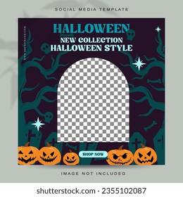 Halloween Concept Social Media Stories Feed Post Template