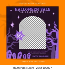 Halloween Concept Social Media Stories Feed Post Template