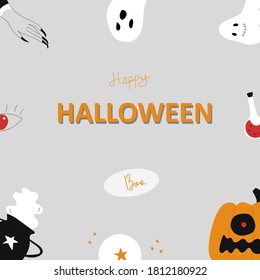 Halloween concept vector for background, social media, card, or ads.