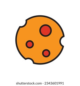 Halloween Cookie Icon Vector Illustration