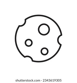 Halloween Cookie Outline Icon Vector Illustration
