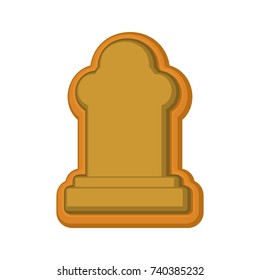 Halloween cookie Tombstone. gingerbread rip. Cookies for terrible holiday. Vector illustration
