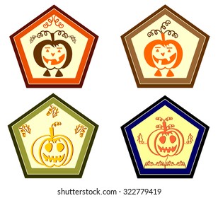 Halloween cookies with pumpkin decoration