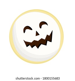 Halloween Cookies, Recipes FOR HALLOWEEN. DESSERTS. Isolated element. Vector illustration.