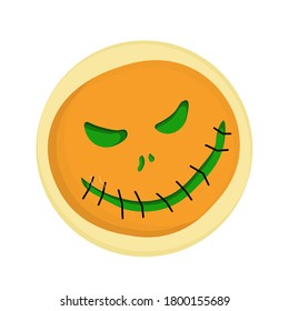 Halloween Cookies, Recipes FOR HALLOWEEN. DESSERTS. Isolated element. Vector illustration.
