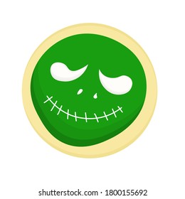 Halloween Cookies, Recipes FOR HALLOWEEN. DESSERTS. Isolated element. Vector illustration.