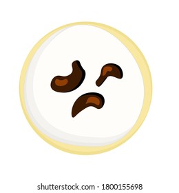 Halloween Cookies, Recipes FOR HALLOWEEN. DESSERTS. Isolated element. Vector illustration.