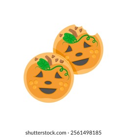 Halloween Cookies, Halloween Vector Illustration, Isolated