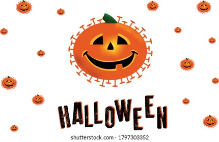Halloween Corona theme holiday icon