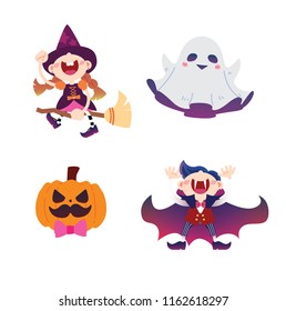 Halloween costume character vector