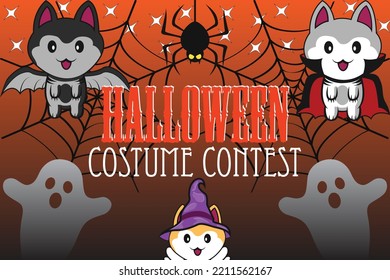 Halloween Costume Contest Background Vector